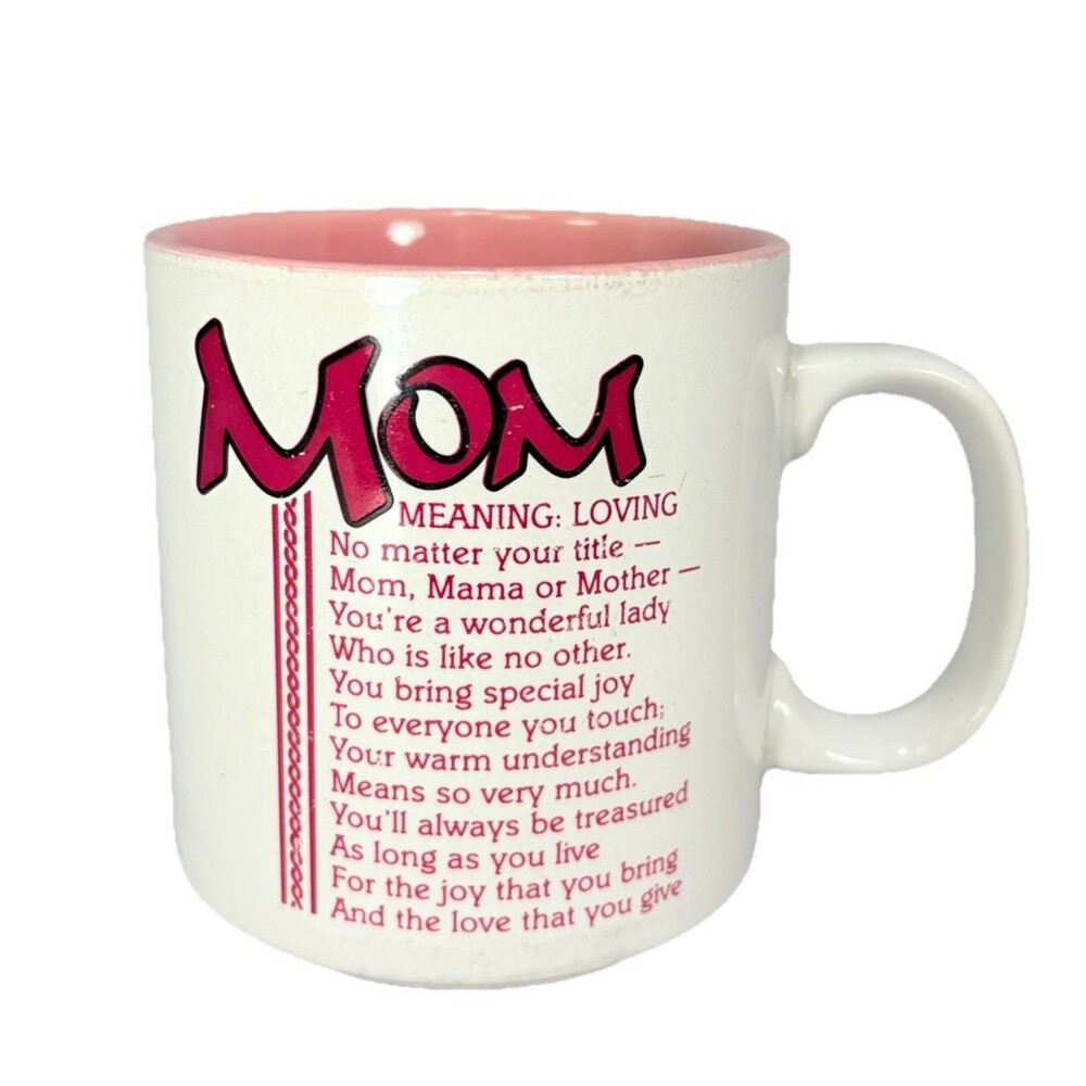 Papel Name Mug Mom Marci G Poetry Pink Coffee Tea Cup Mothers Day Loving Mama